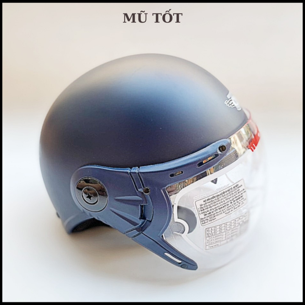 Mũ bảo hiểm nửa đầu có kính siêu đẹp - VS105k -đủ màu - bảo hành 12 tháng