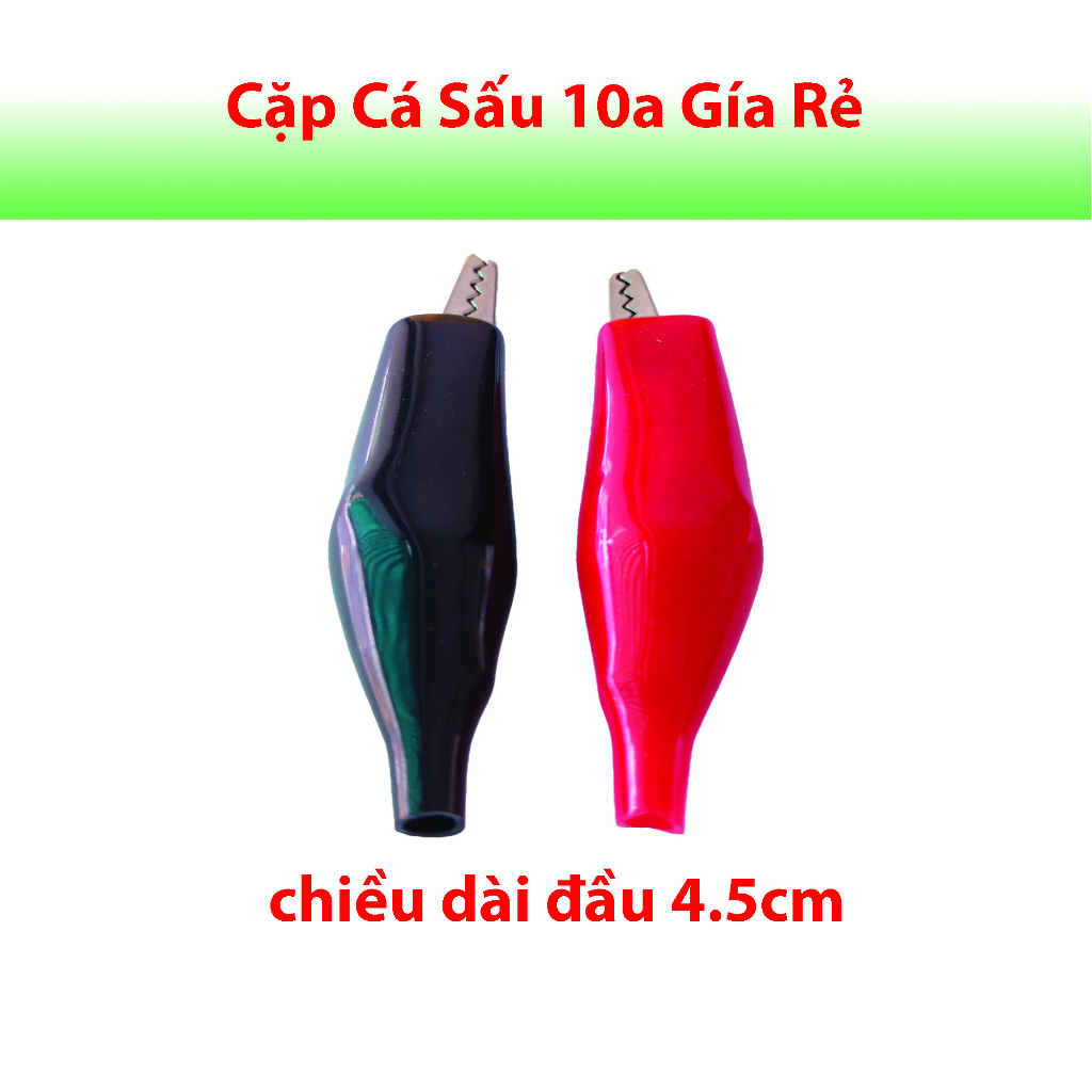 Cặp đầu kẹp cá sấu 10a cấp nguồn kiểm tra linh kiện
