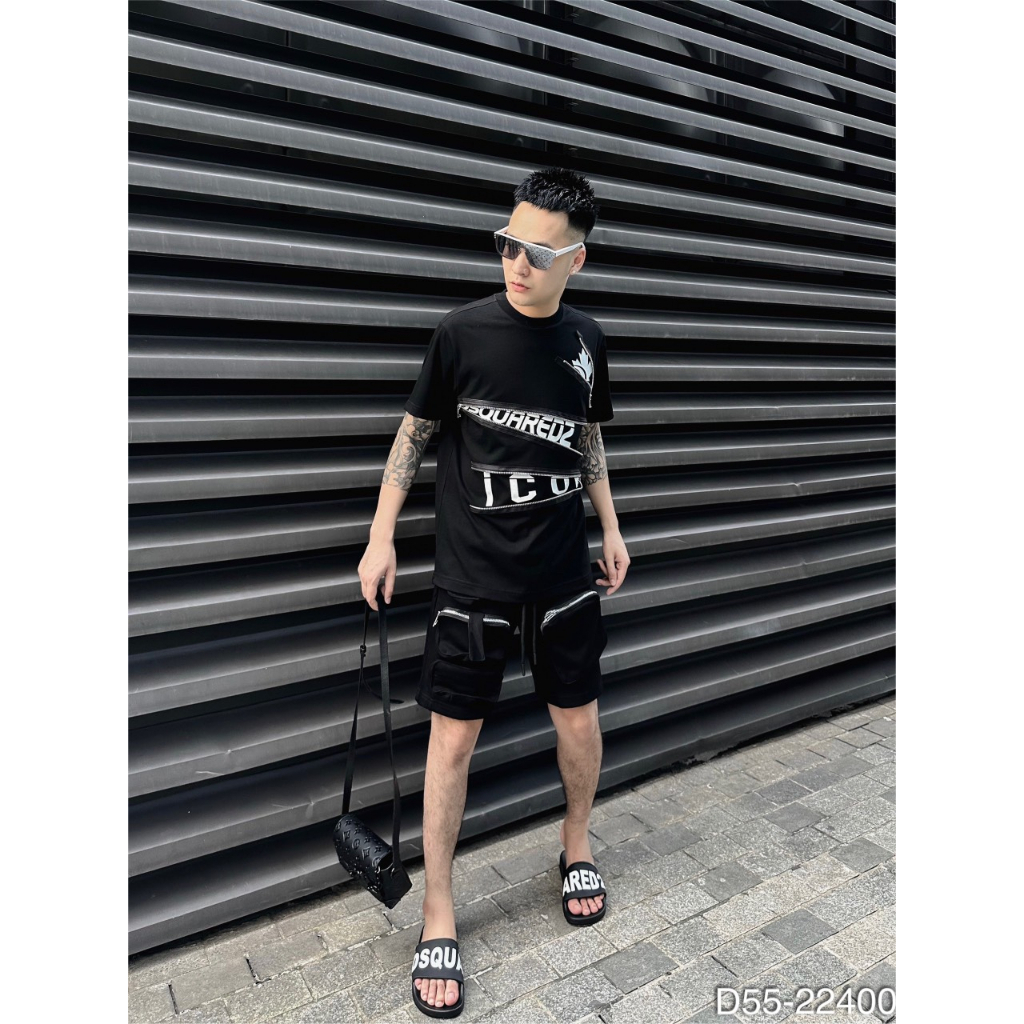 Áo Phông Icon Nam Phối Khóa Chéo Siêu Đẹp - Áo DSQ Icon Nam Mix Khọa Độc Lạ #Hot #2023