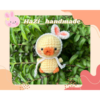 Bé vịt đội nón handmade - vịt bằng len