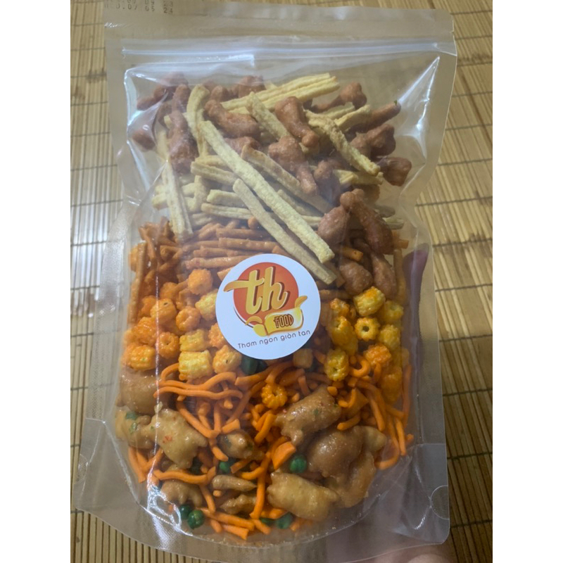 500G Bim Bim Tá Lả Đủ Vị, Bim Bim Mix 6 Loại Snack Giòn Rụm Thơm Ngon