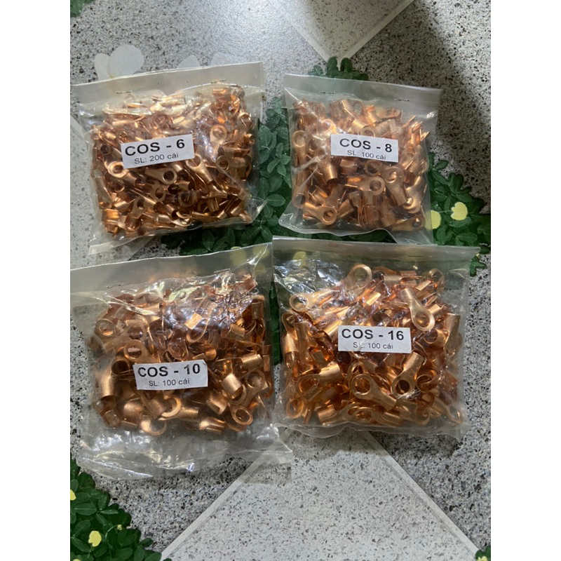 Đầu cos đồng nối dây điện 6,8,10,16ly