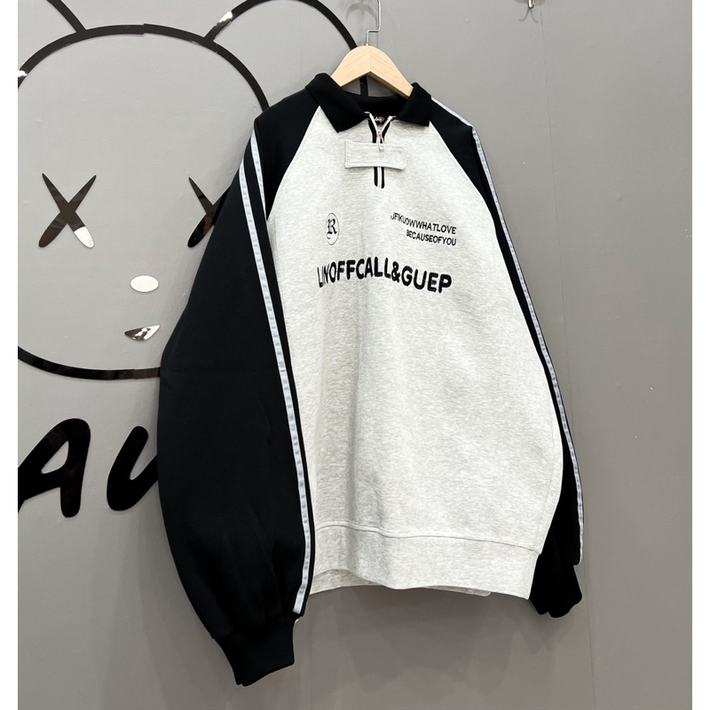 Áo nỉ polo dài tay chữ R