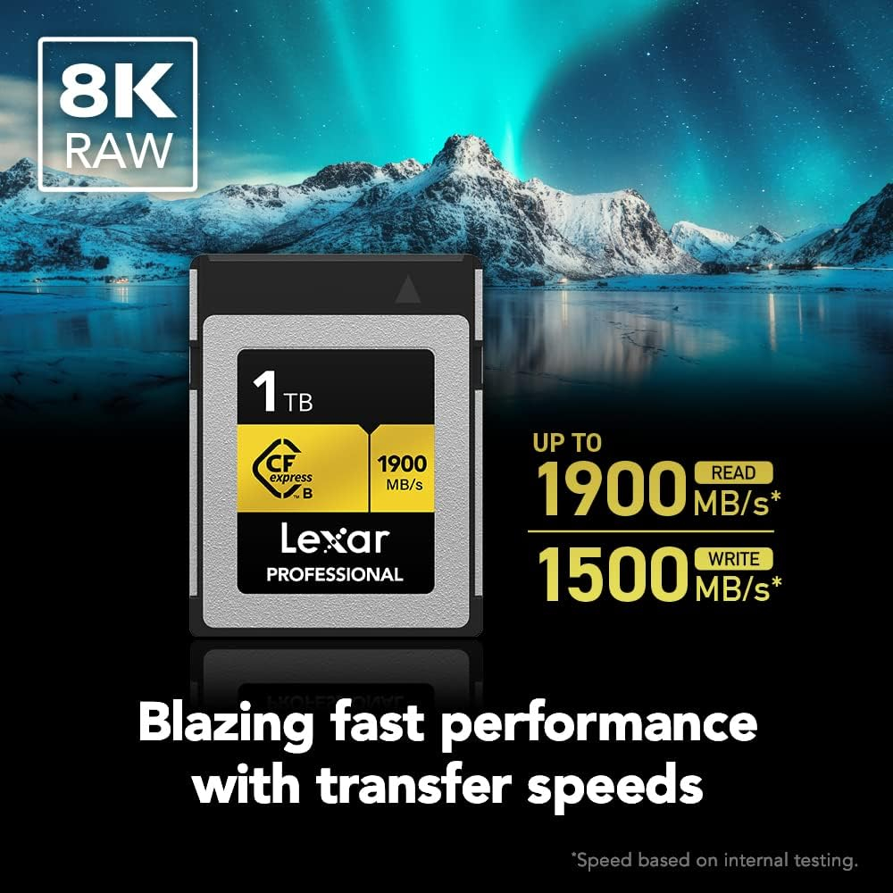 Thẻ nhớ CFexpress Lexar Professional 1TB Type B Gold Series - Bảo hành trọn đời