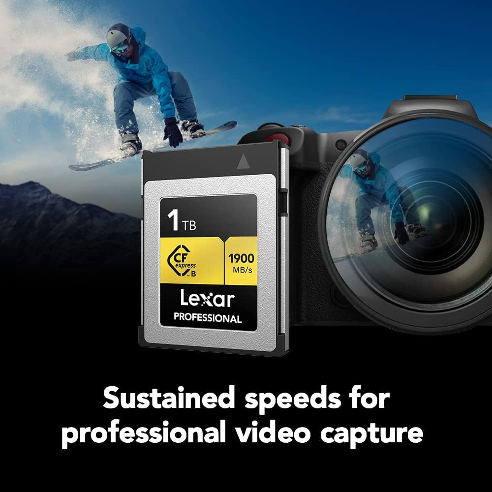 Thẻ nhớ CFexpress Lexar Professional 1TB Type B Gold Series - Bảo hành trọn đời