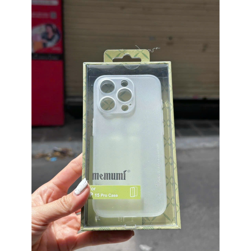 ⚡️CHÍNH HIỆU MEMUMI SIÊU MỎNG BẢO VỆ CAMERA ⚡️ ỐP LƯNG IPHONE 15 PRO / 15 PRO MAX 0.3MM