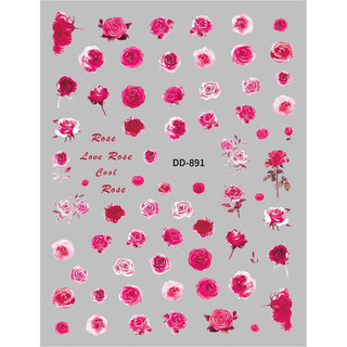 Sticker hoa hồng dán móng mã DD891 / Sticker hoa hồng dán móng