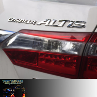 Bộ tem logo chữ nổi toyota corolla altis chất liệu nhựa abs mạ crom bóng cao cấp