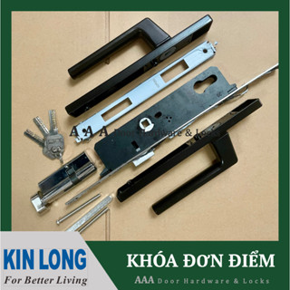 Khoá tay gạt đơn điểm KinLONG - Khoá tay gạt cửa nhôm XingFa hệ 55