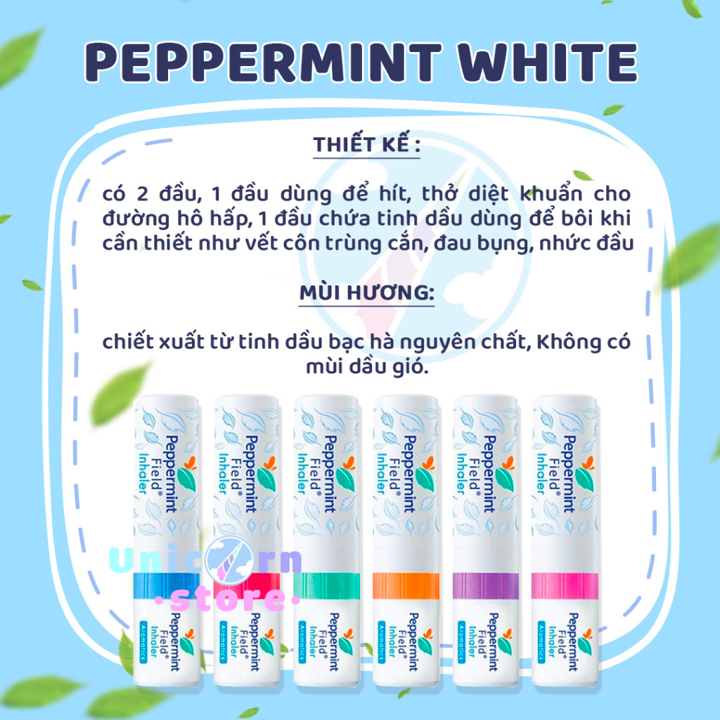 Ống Hít Thông Mũi Hương Bạc Hà Nội Địa Thái Lan Hàng Chính Hãng Menthol Nasal Inhaler 1.7ml