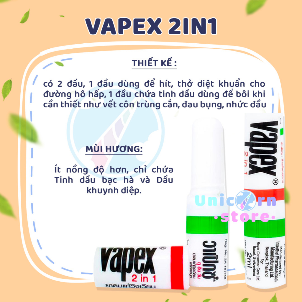 Ống Hít Thông Mũi Hương Bạc Hà Nội Địa Thái Lan Hàng Chính Hãng Menthol Nasal Inhaler 1.7ml
