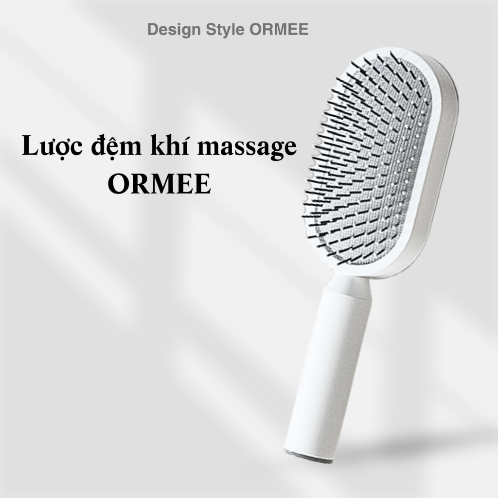 Lược gỡ rối ORMEE có đệm hơi massage da đầu êm ái, lược chải tóc gỡ rối, massage đầu và tạo kiểu tóc chuyên nghiệp