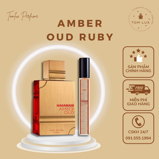 (MẪU THỬ) Nước Hoa Unisex Al Haramain Amber Oud Ruby Edition EDP TomLux 10ml