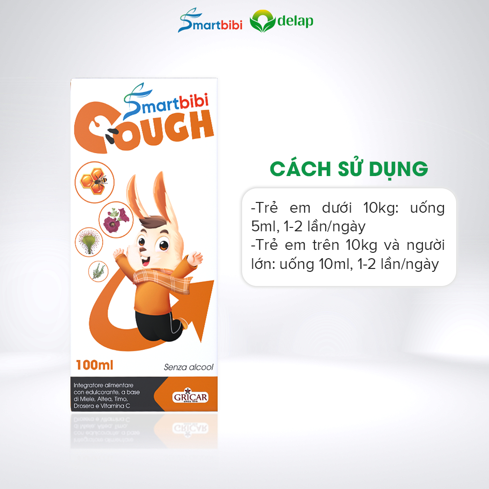Smartbibi Cough- hỗ trợ giảm ho - bảo vệ họng bé