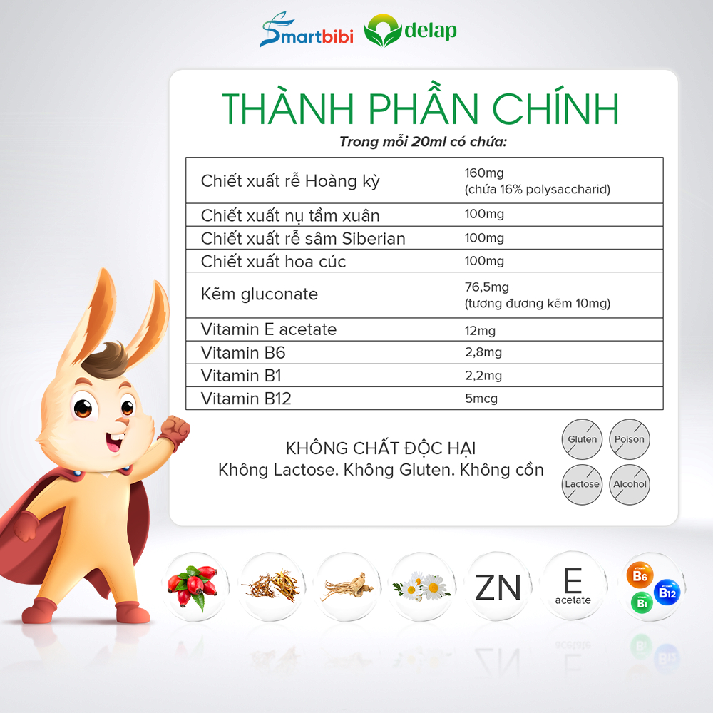 Combo siro tăng đề kháng Smartbibi Imunic bổ sung các vitamin và khoáng chất + chăn lông tuyết cao cấp