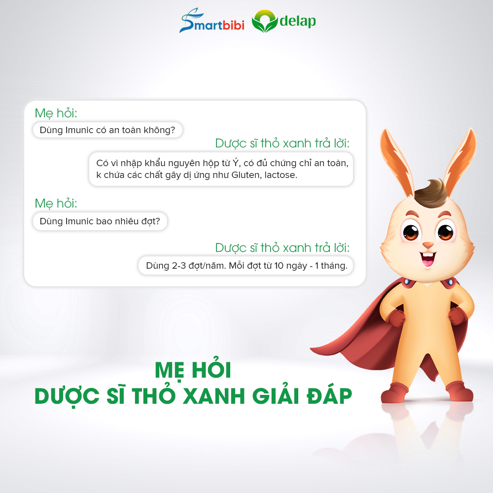 Combo siro tăng đề kháng Smartbibi Imunic bổ sung các vitamin và khoáng chất + chăn lông tuyết cao cấp