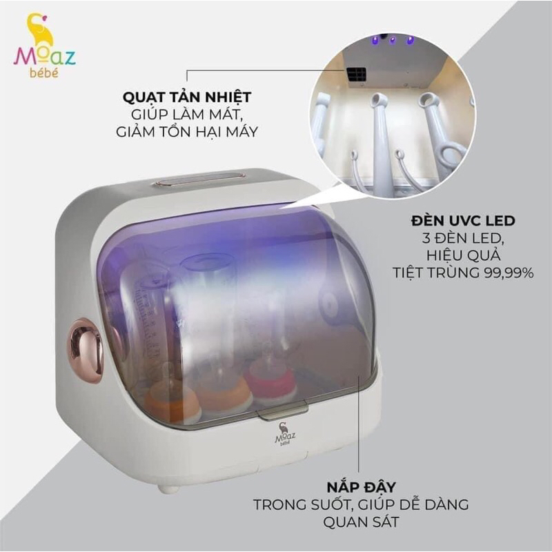 Máy úp bình sữa sấy khô và tiệt trùng Moaz BéBé - MB044