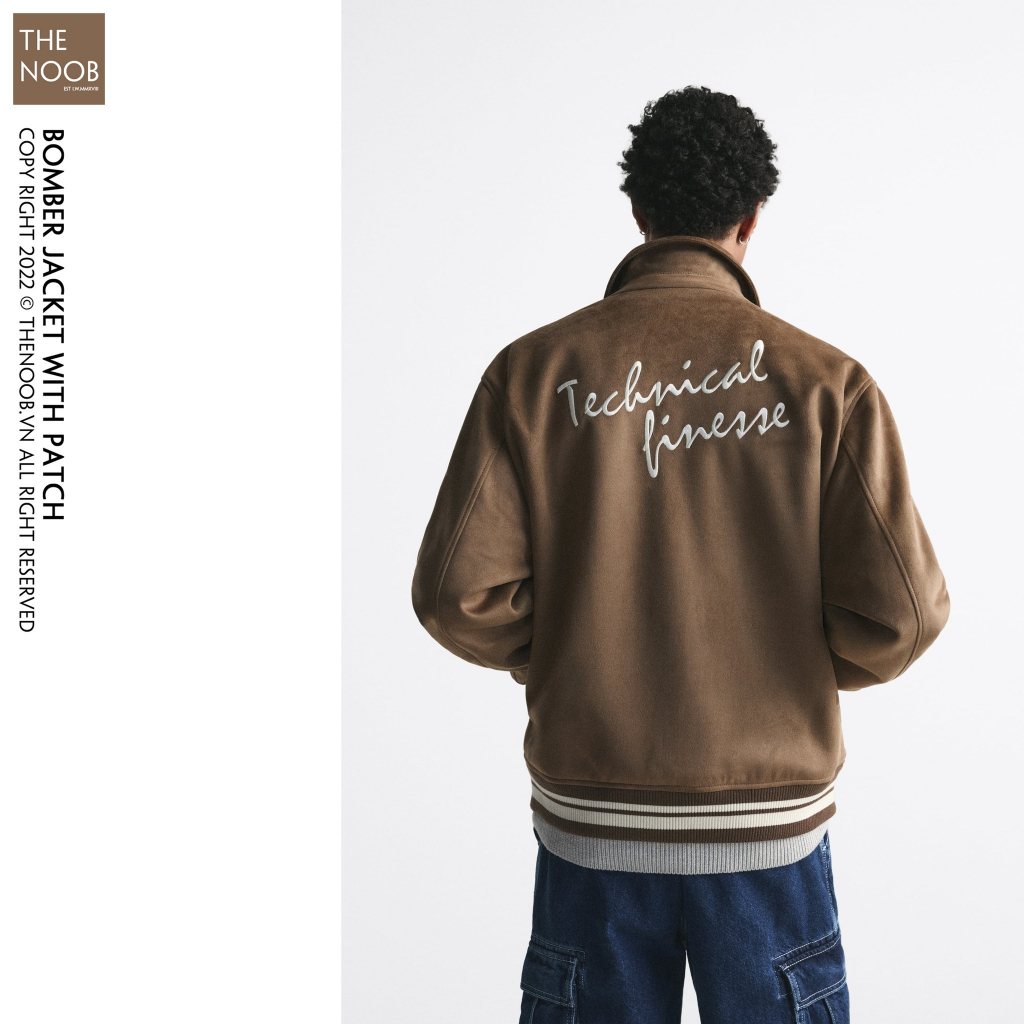 Áo Khoác Cải Da Lộn Dáng Bomber - 2023AK89