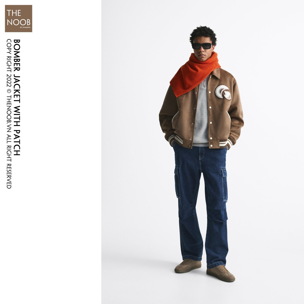 Áo Khoác Cải Da Lộn Dáng Bomber - 2023AK89