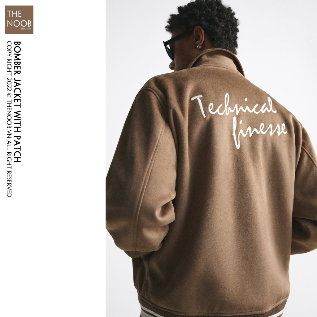 Áo Khoác Cải Da Lộn Dáng Bomber - 2023AK89