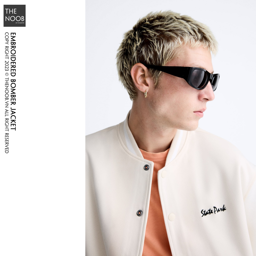 Áo Khoác Bomber Họa Tiết Cải Da Lộn - 2023AK96