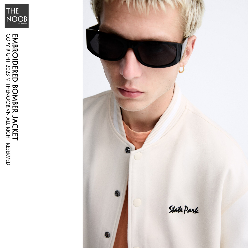 Áo Khoác Bomber Họa Tiết Cải Da Lộn - 2023AK96