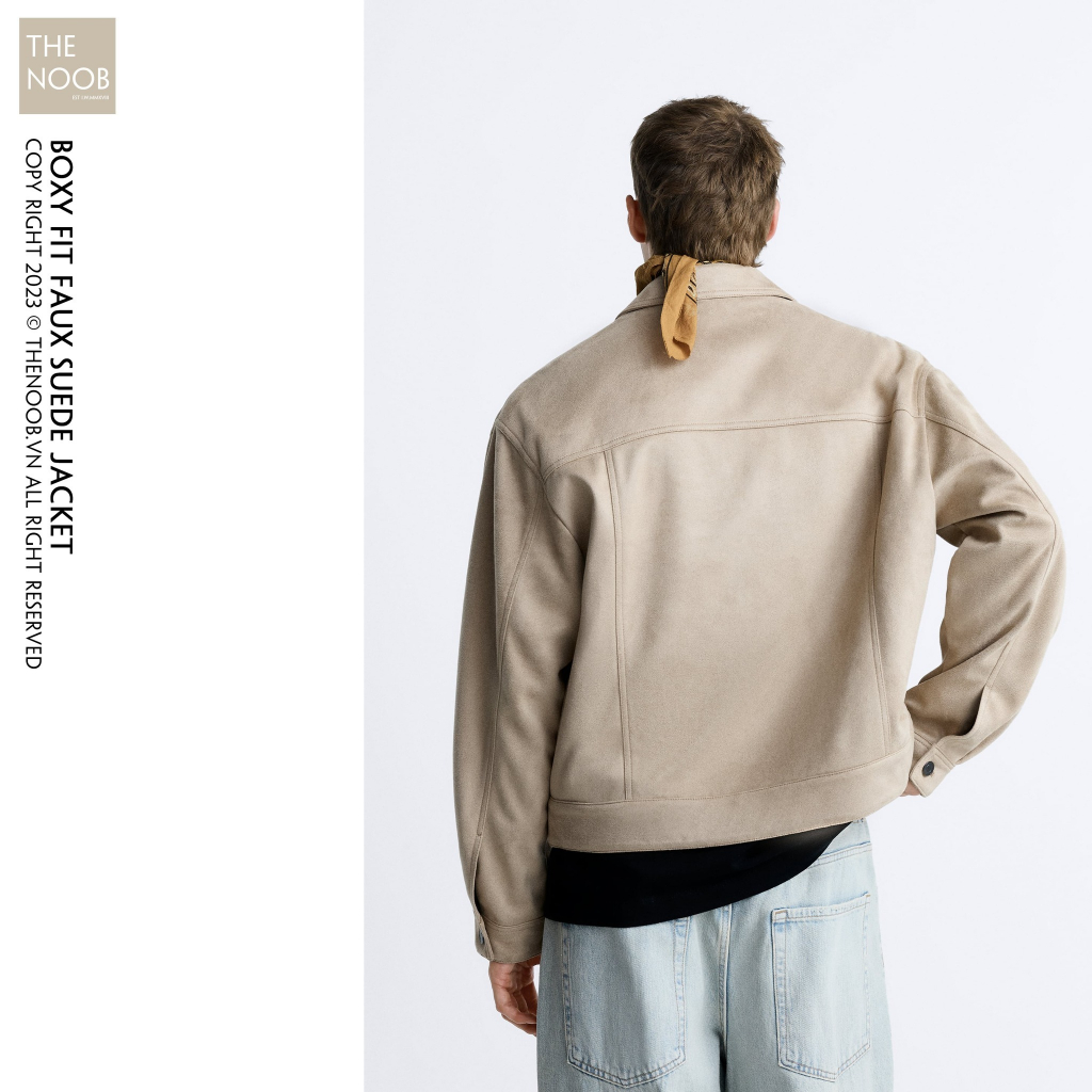 Áo Khoác Cải Da Lộn Dáng Trucker Form Boxy - 2023AK97