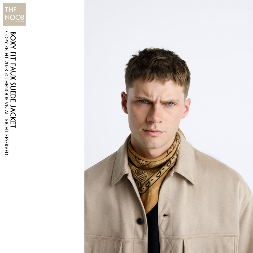 Áo Khoác Cải Da Lộn Dáng Trucker Form Boxy - 2023AK97