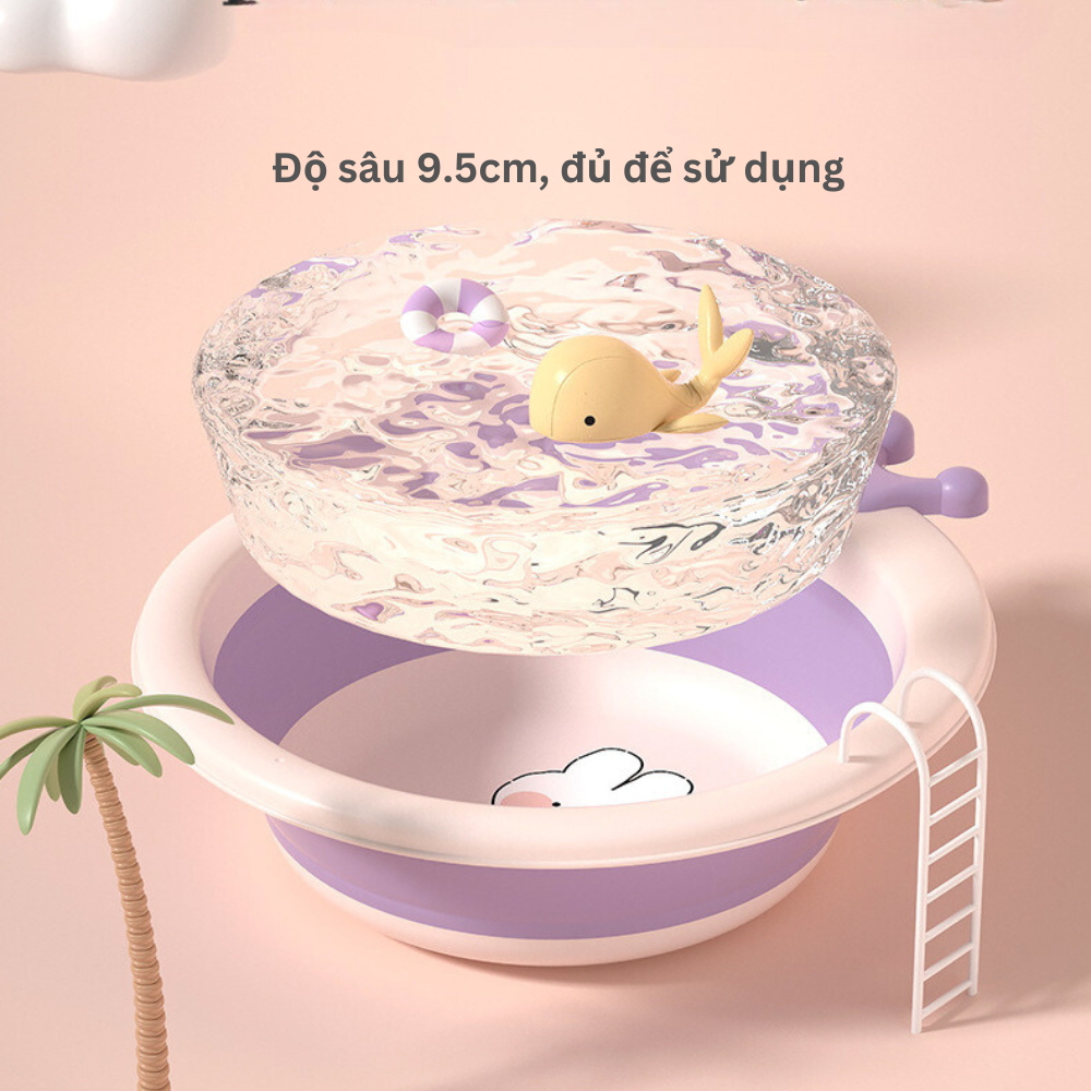 Thau chậu gấp gọn silicon cho bé