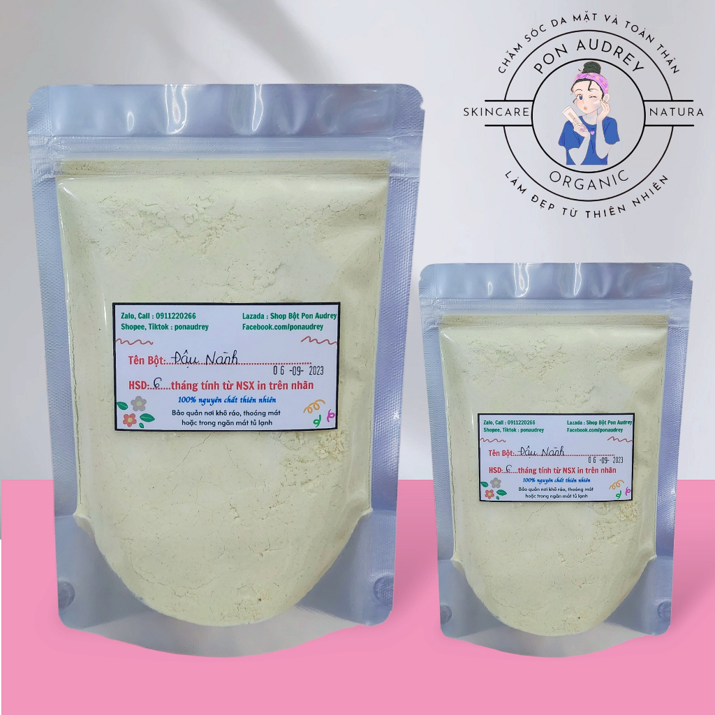 Bột Đậu Nành Nguyên Chất Dưỡng Da, Làm Đẹp - Bột Đắp Mặt, Tắm Body, Ăn Uống