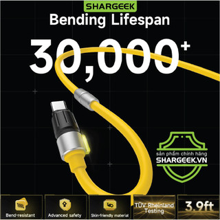 Cáp sạc 240w siêu nhanh sharge phantom ctoc | bh 12 tháng