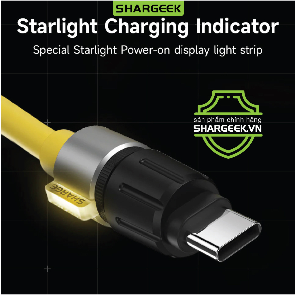 Cáp sạc 240W siêu nhanh SHARGE PHANTOM CtoC  | BH 12 tháng