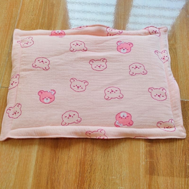 Gối khăn lót đầu sơ sinh cho bé yêu 0-1 tuổi xô muslin loại 1 êm mịn thoáng mát