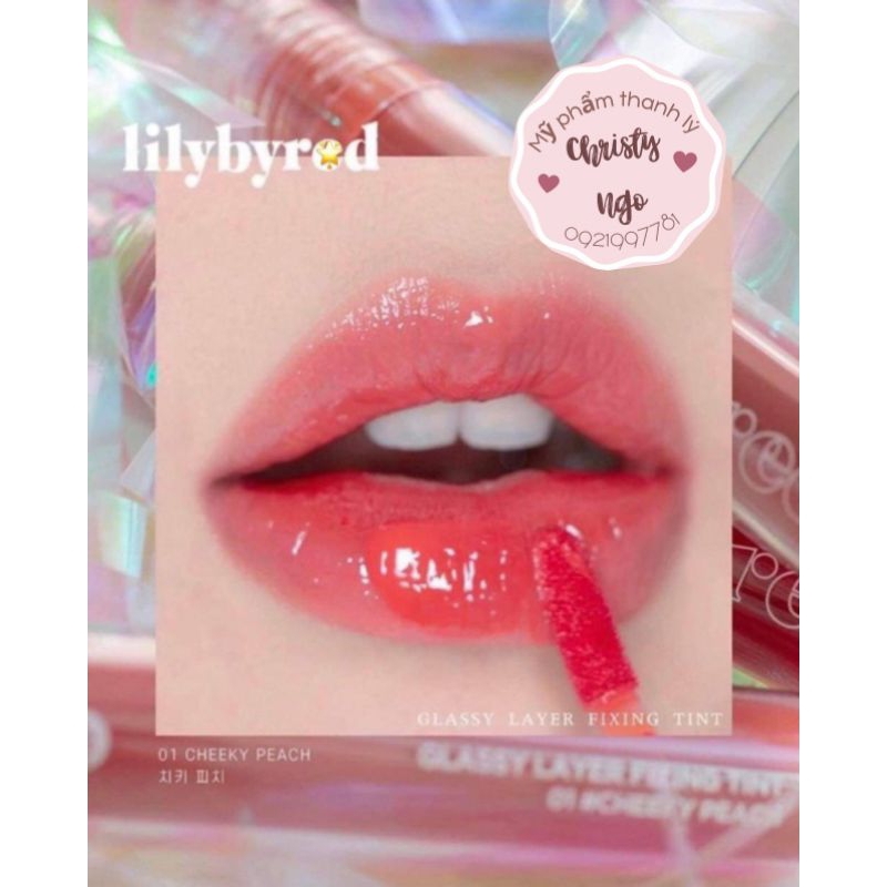 SON TINT BÓNG LÌ LILYBYRED GLASSY LAYER FIXING 01 CHEEKY PEACH