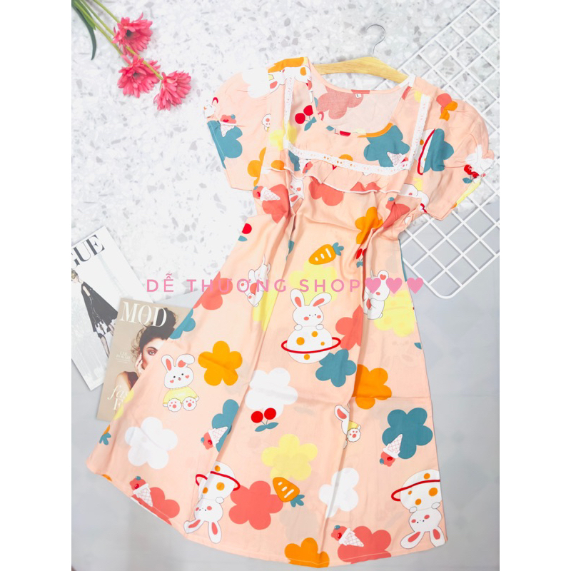 VÁY LANH-ĐẦM MẶC NHÀ TOLE LANH CÓ TAY SIZE L