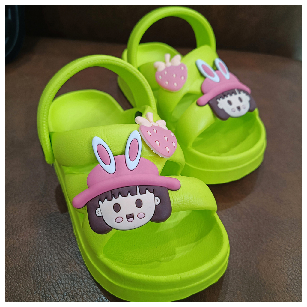 Giầy quai hậu  nơ thỏ xinh siêu nhẹ 06 phối 4 mầu cho bé xinh