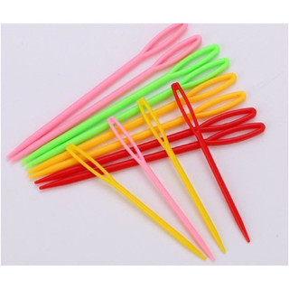 Set 5 cây kim khâu len,kim khâu nhựa đủ màu dùng chuyên khâu len