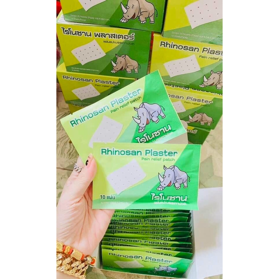 [Chính Hãng] Combo 2 Gói Miếng Dán Rhinosan Plaster Thái lan (1 Gói 10 Miếng)