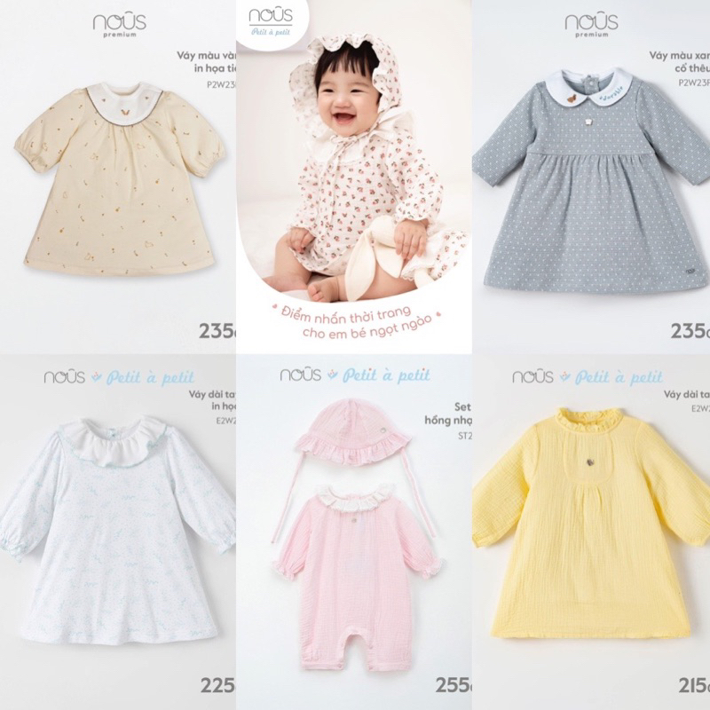 Set đồ đi chơi Nous Cho bé gái từ 3 đến 24 tháng nhiều mẫu xinh xắn