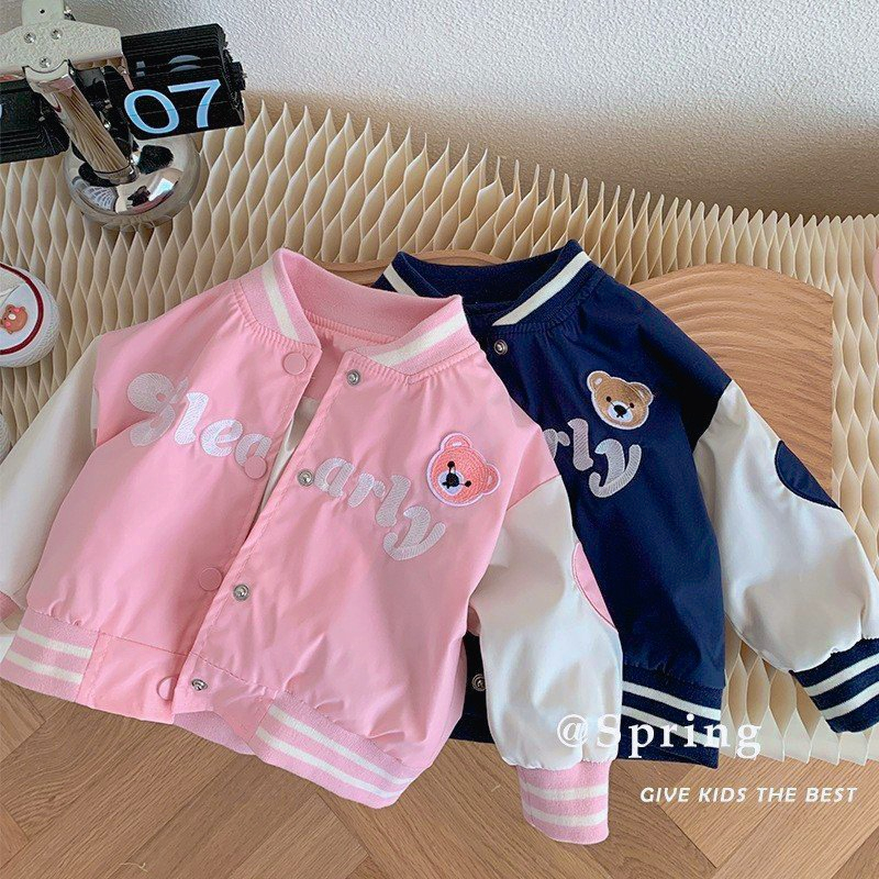 Áo Khoác Gió Bomber Thu Đông Hai Lớp Cho Bé Trai Bé Gái Phong Cách Thể Thao Năng Động Size Nhí Đại Cho Trẻ Em