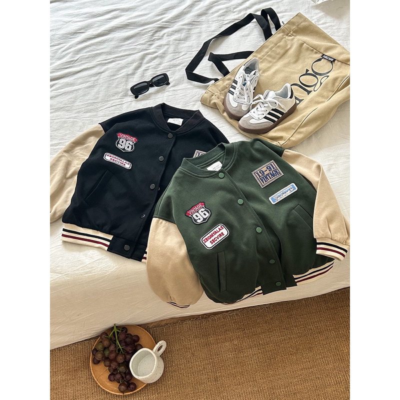 Áo khoác bomber cho bé trai- bé gái, áo khoác 2 lớp xịn sò hàng hãng AMBB kids, chuẩn hàng quảng châu cao cấp