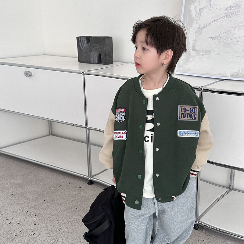 Áo khoác bomber cho bé trai- bé gái, áo khoác 2 lớp xịn sò hàng hãng AMBB kids, chuẩn hàng quảng châu cao cấp