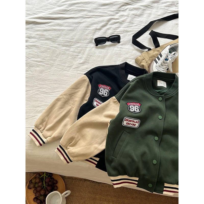 Áo khoác bomber cho bé trai- bé gái, áo khoác 2 lớp xịn sò hàng hãng AMBB kids, chuẩn hàng quảng châu cao cấp