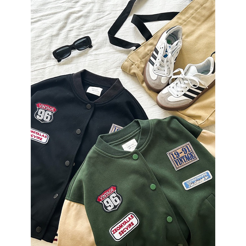 Áo khoác bomber cho bé trai- bé gái, áo khoác 2 lớp xịn sò hàng hãng AMBB kids, chuẩn hàng quảng châu cao cấp