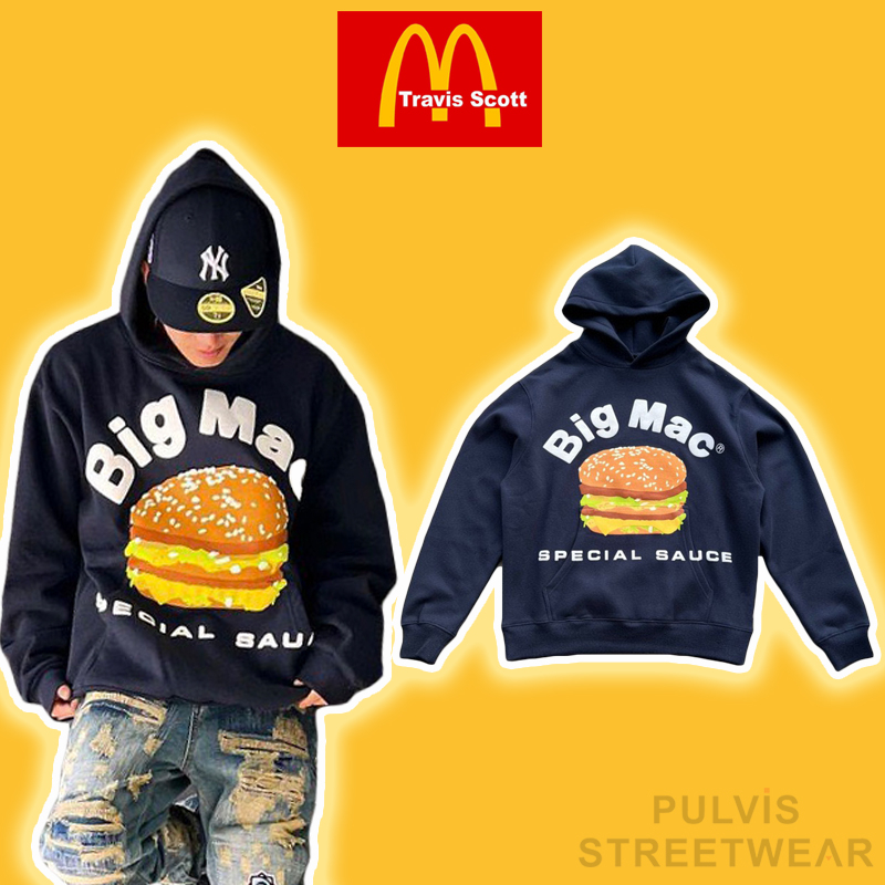 ⚡️[Hight Quality] - Áo Hoodie Travis Scott x McDonald's CPFM Big Mac Hoodie, Áo hoodie Travis logo in nổi