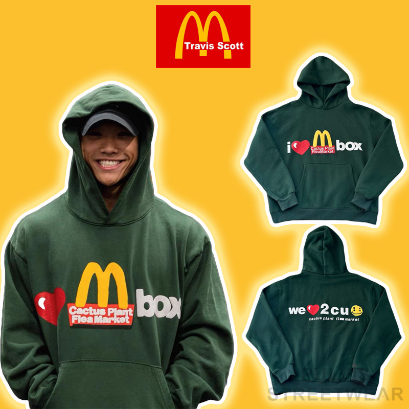 ⚡️[Hight Quality] - Áo Hoodie Travis Scott x McDonald's CPFM We Love 2 C U Hoodie (F&amp;F), Áo hoodie Travis logo in nổi