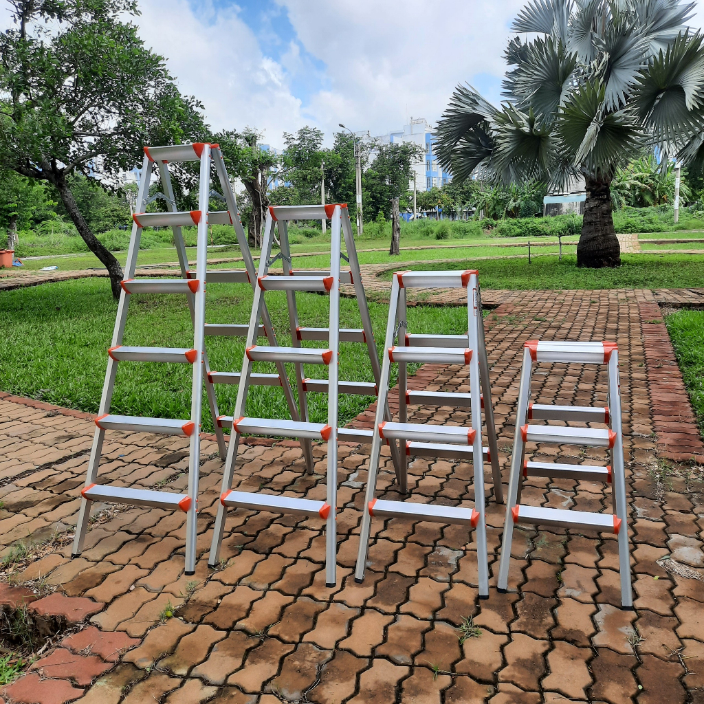 Thang ghế nhôm chữ A Nakata siêu nhẹ, siêu bền. Bảo hành 2 năm