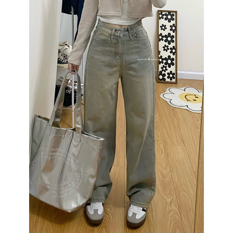 Jeans Pants | Quần jeans xanh vàng vintage 𝐌𝐚𝐜𝐡𝐢.𝐜𝐥𝐨
