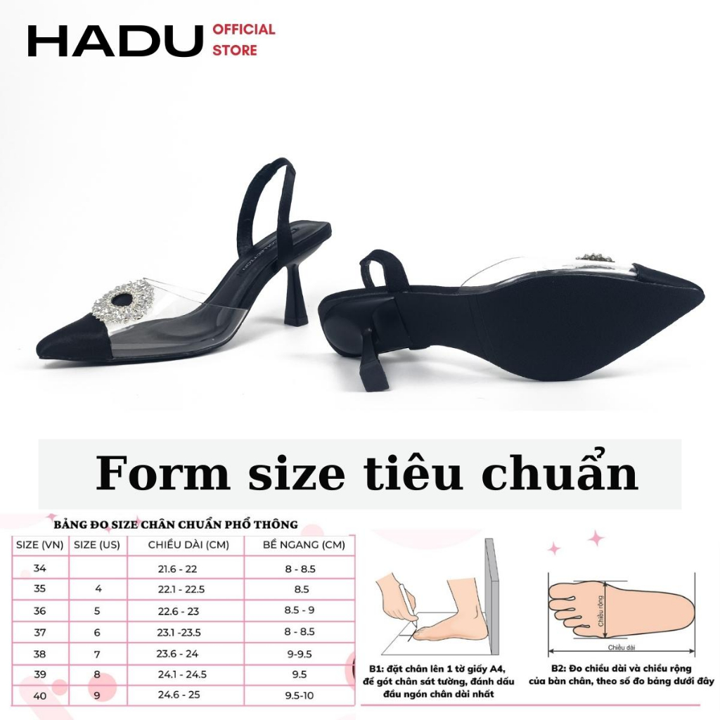 Giày Sandal Cao Gót Phối Mika 7P, Khóa Tròn Đính Đá MAVIES HADU M7114, BH 24 Tháng