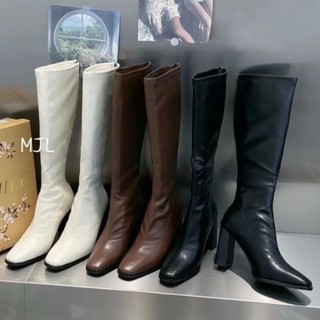X boot đùi mũi vuông gót cạnh 9p da mềm êm fullbox cao cấp